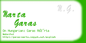 marta garas business card